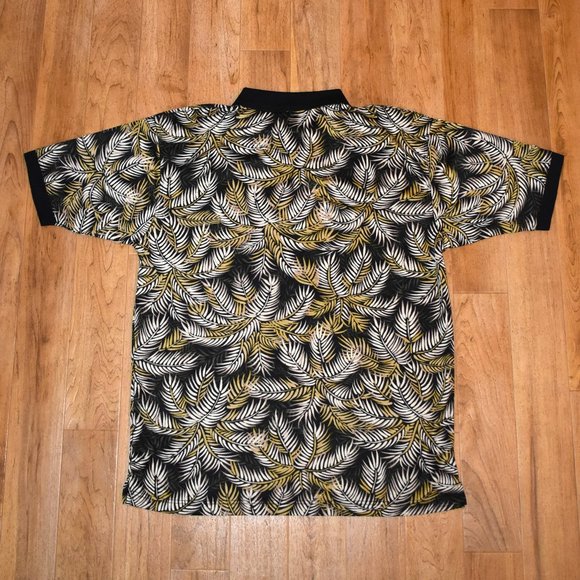 NWT Bamboo‎ Cay Fine Resortwear Tropical Print Polo Shirt Sz LG - Picture 2 of 5